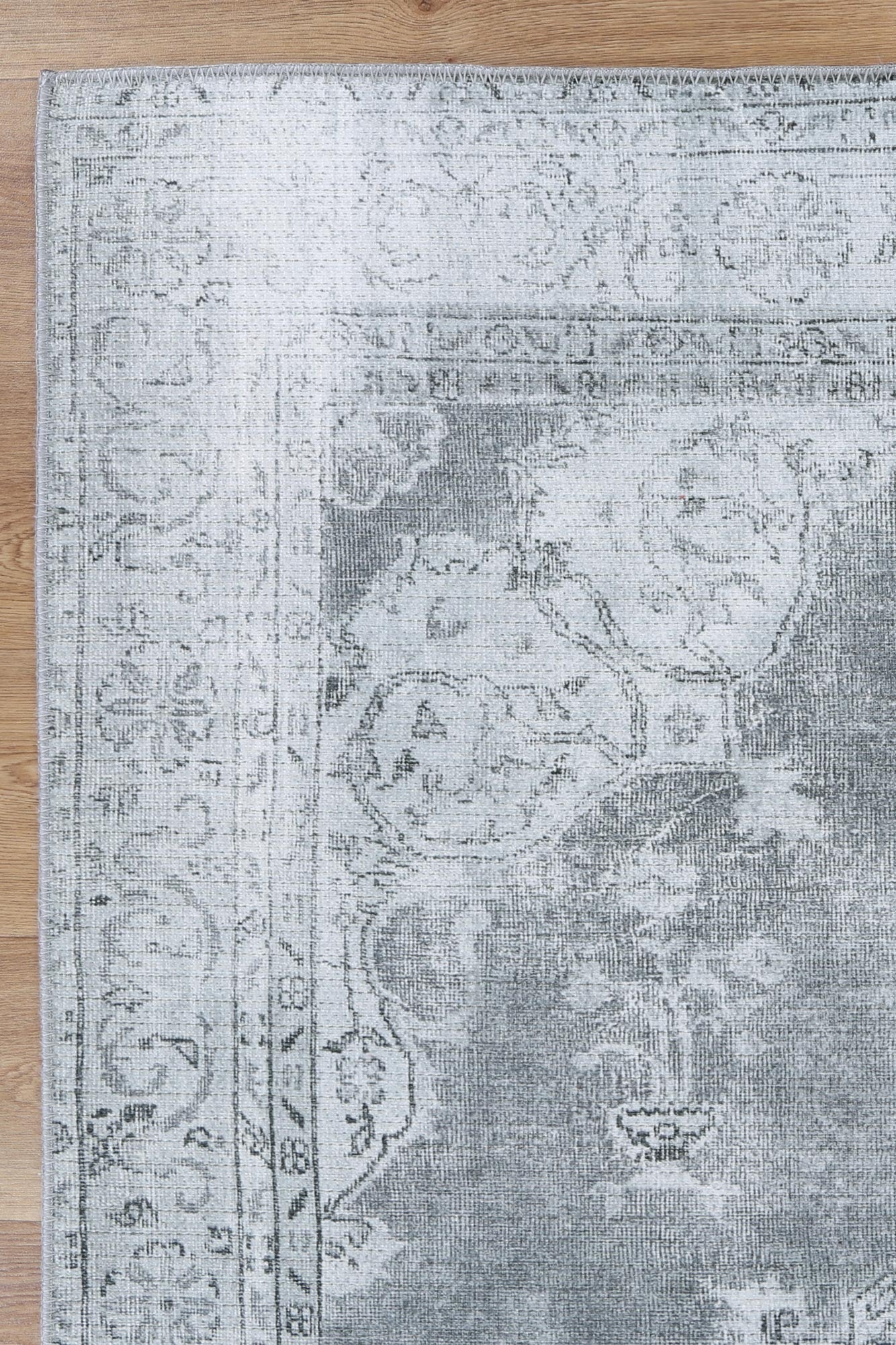 Babylon Isin Dark Grey Washable Rug - VTL1192-02