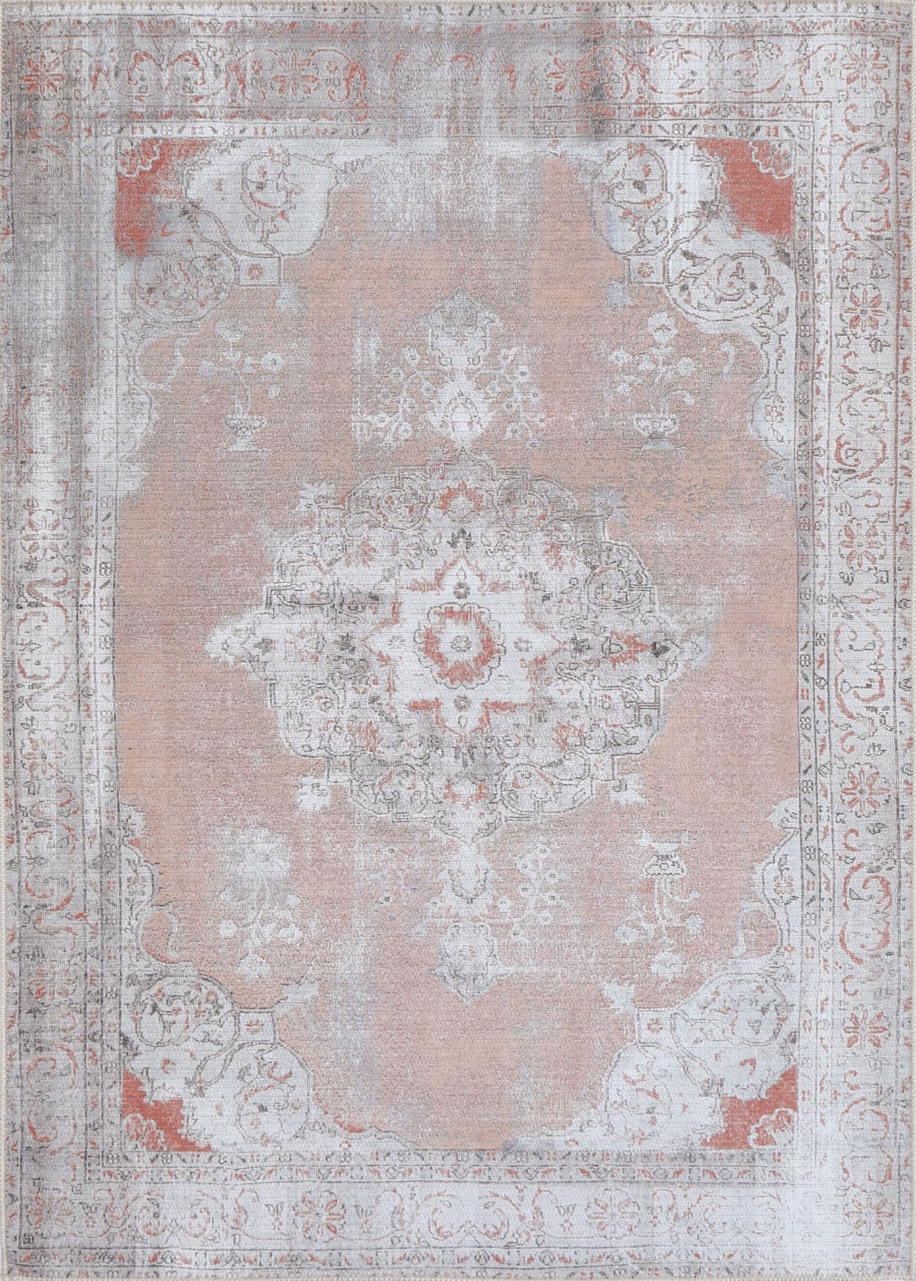 Babylon Isin Terracotta Washable Rug - VTL1192-04