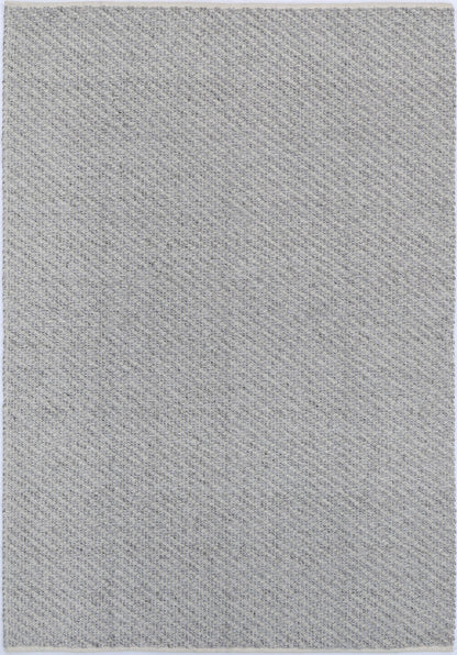 Basalt Grey Wool Blend Textured Rug - GREY