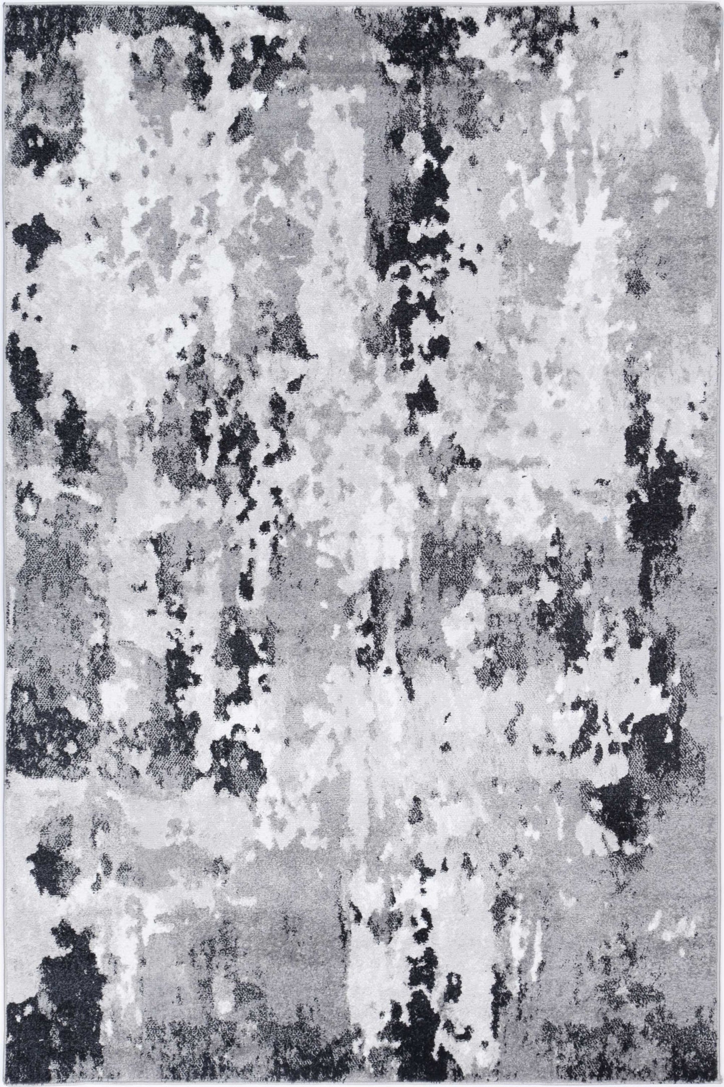 Bergen | Abstract Black and Grey Rug