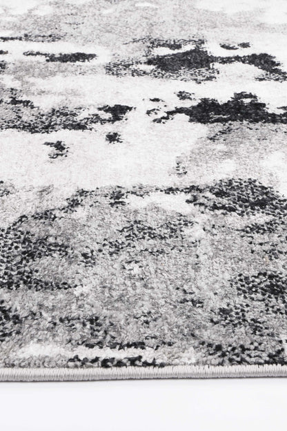 Bergen | Abstract Black and Grey Rug