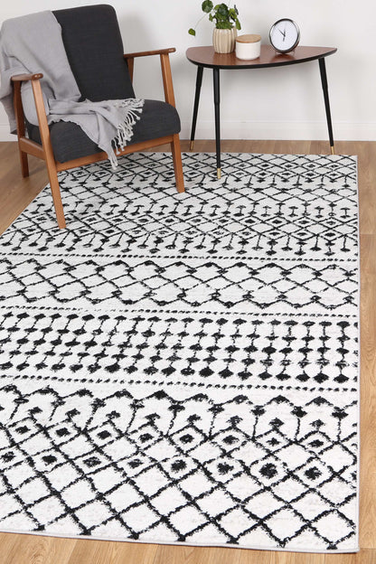 Bergen | Repeats Black and White Rug