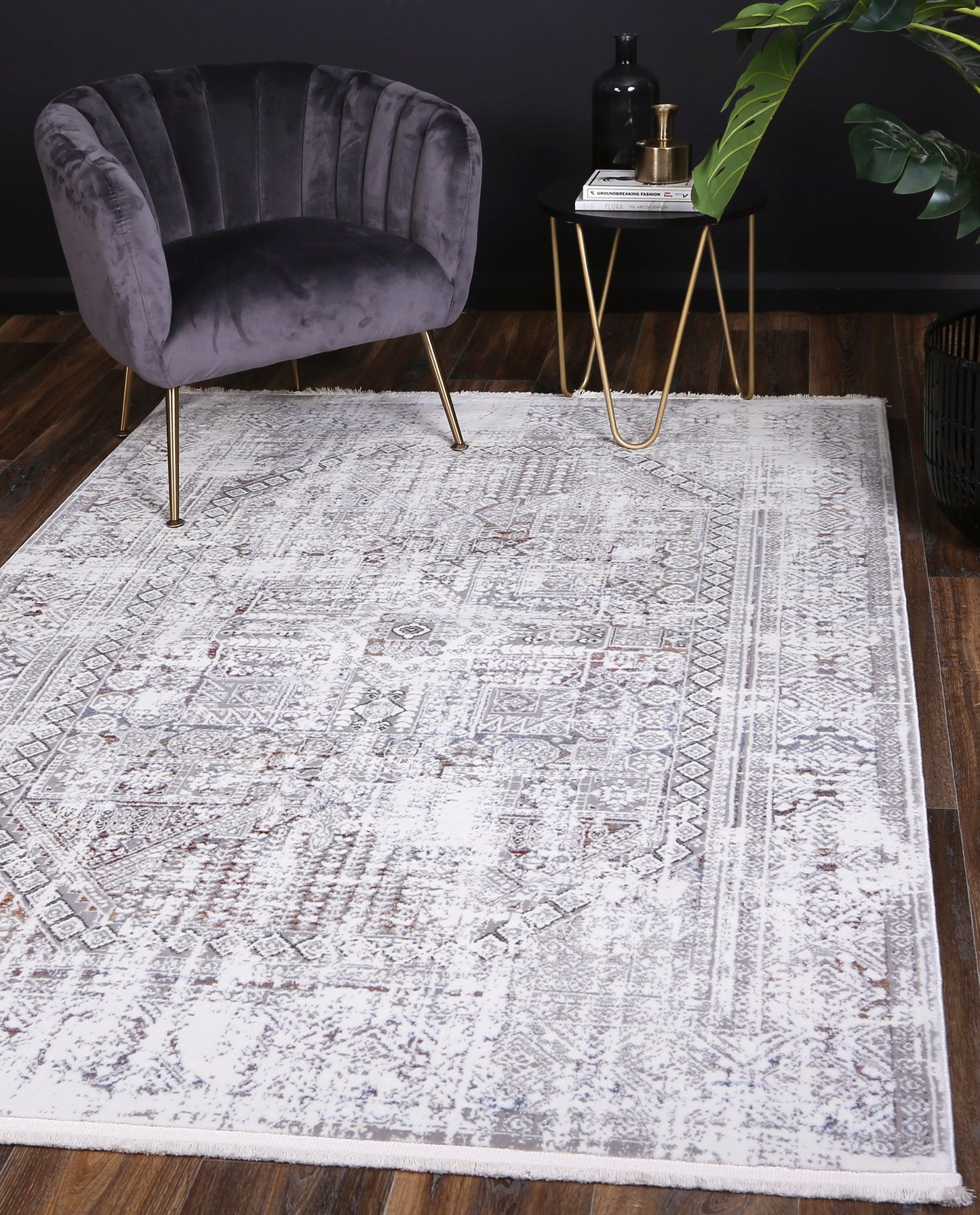 Bohemian | Paradise Panel Rug - Grey Multi