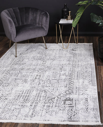 Bohemian Paradise Panel Grey Rug - 03GREY