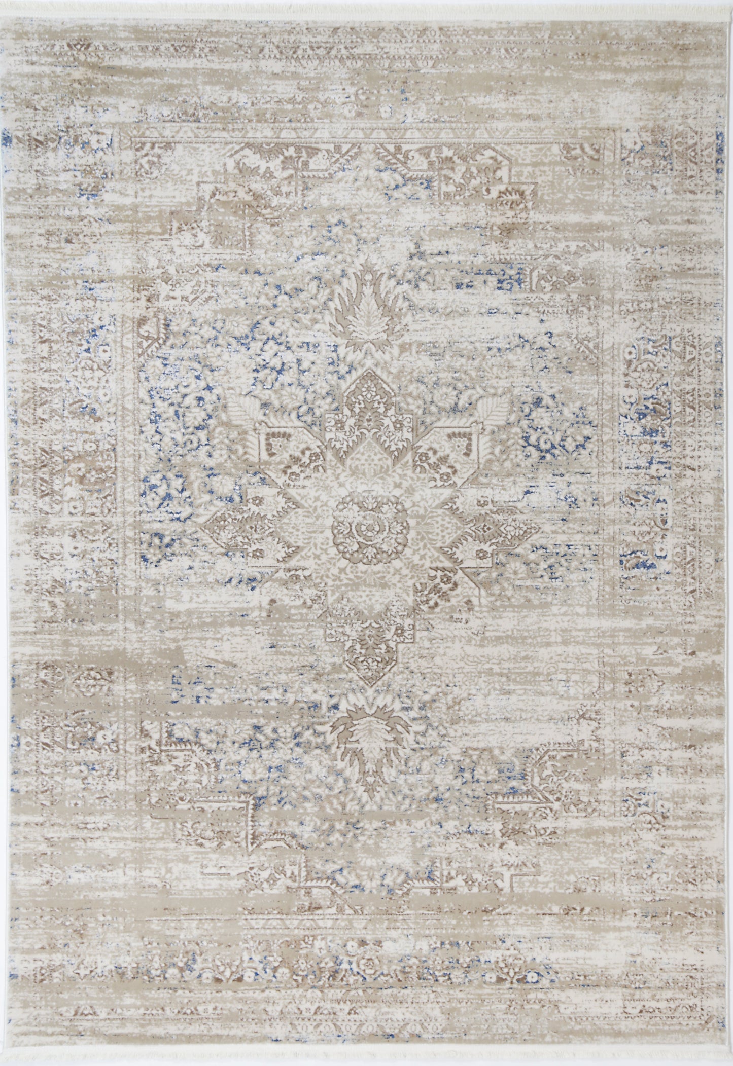 Bohemian | Paradise Medalion Rug - Beige & Blue