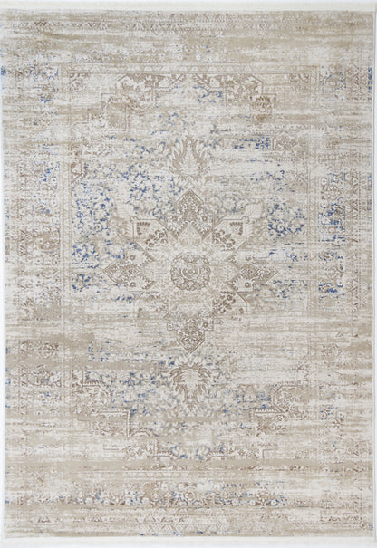 Bohemian | Paradise Medalion Rug - Beige & Blue
