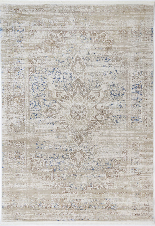 Bohemian | Paradise Medalion Rug - Beige & Blue
