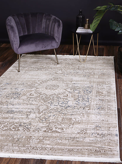 Bohemian | Paradise Medalion Rug - Beige & Blue