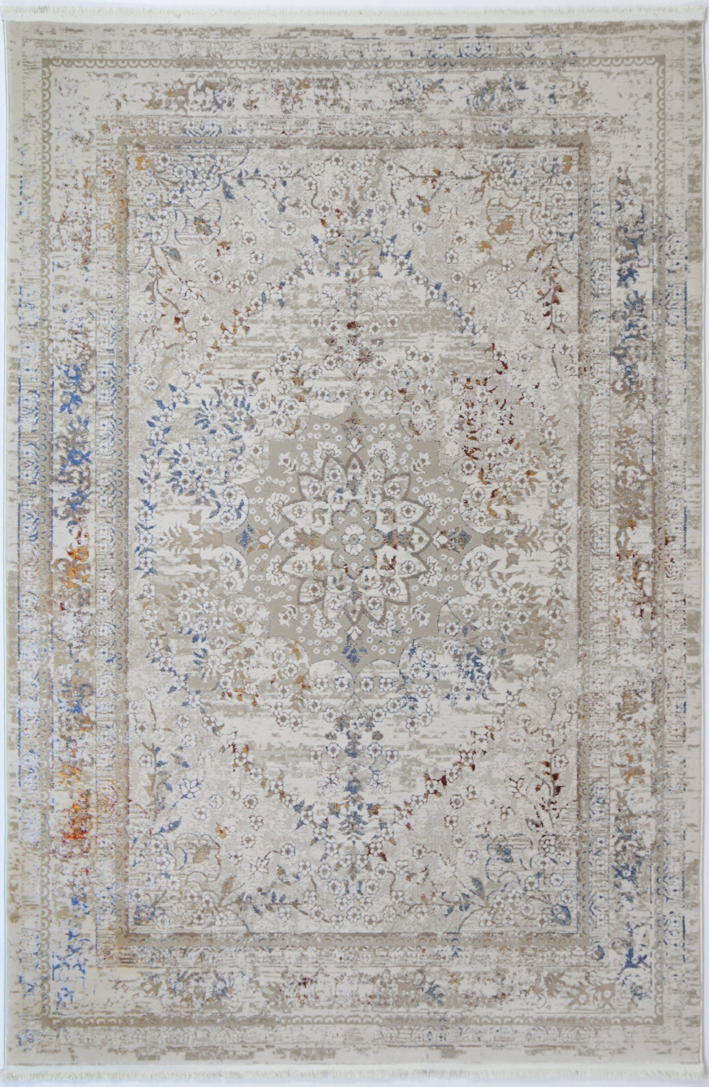 Bohemian Paradise Vintage Medalion Beige Multi Rug - 08BMUL
