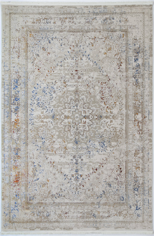 Bohemian Paradise Vintage Medalion Beige Multi Rug - 08BMUL