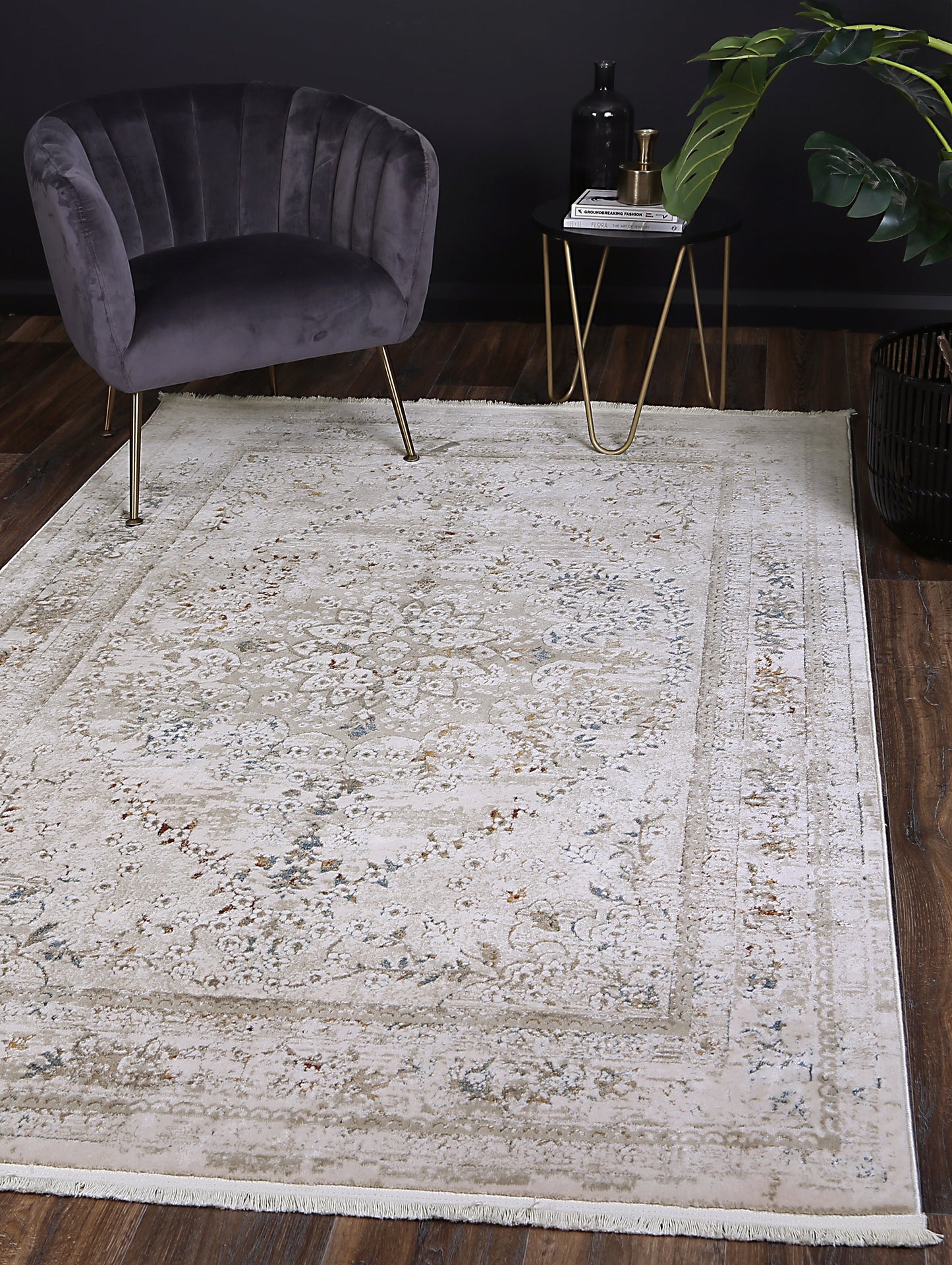 Bohemian Paradise Vintage Medalion Beige Multi Rug - 08BMUL