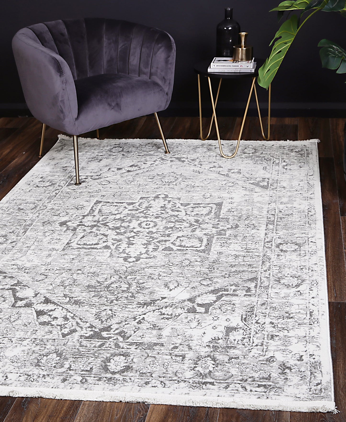 Bohemian Paradise Classic Vintage Grey Rug - 09GREY