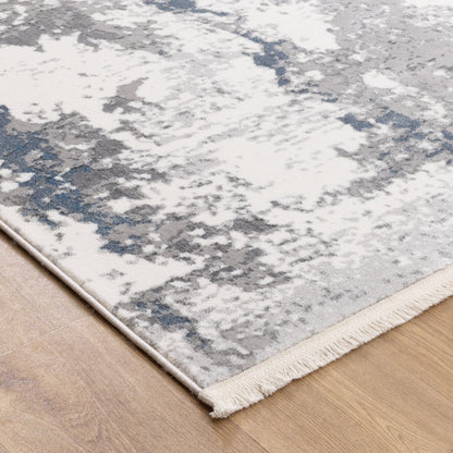 Bohemian Paradise One Modern Grey Blue Rug - 01GBLU