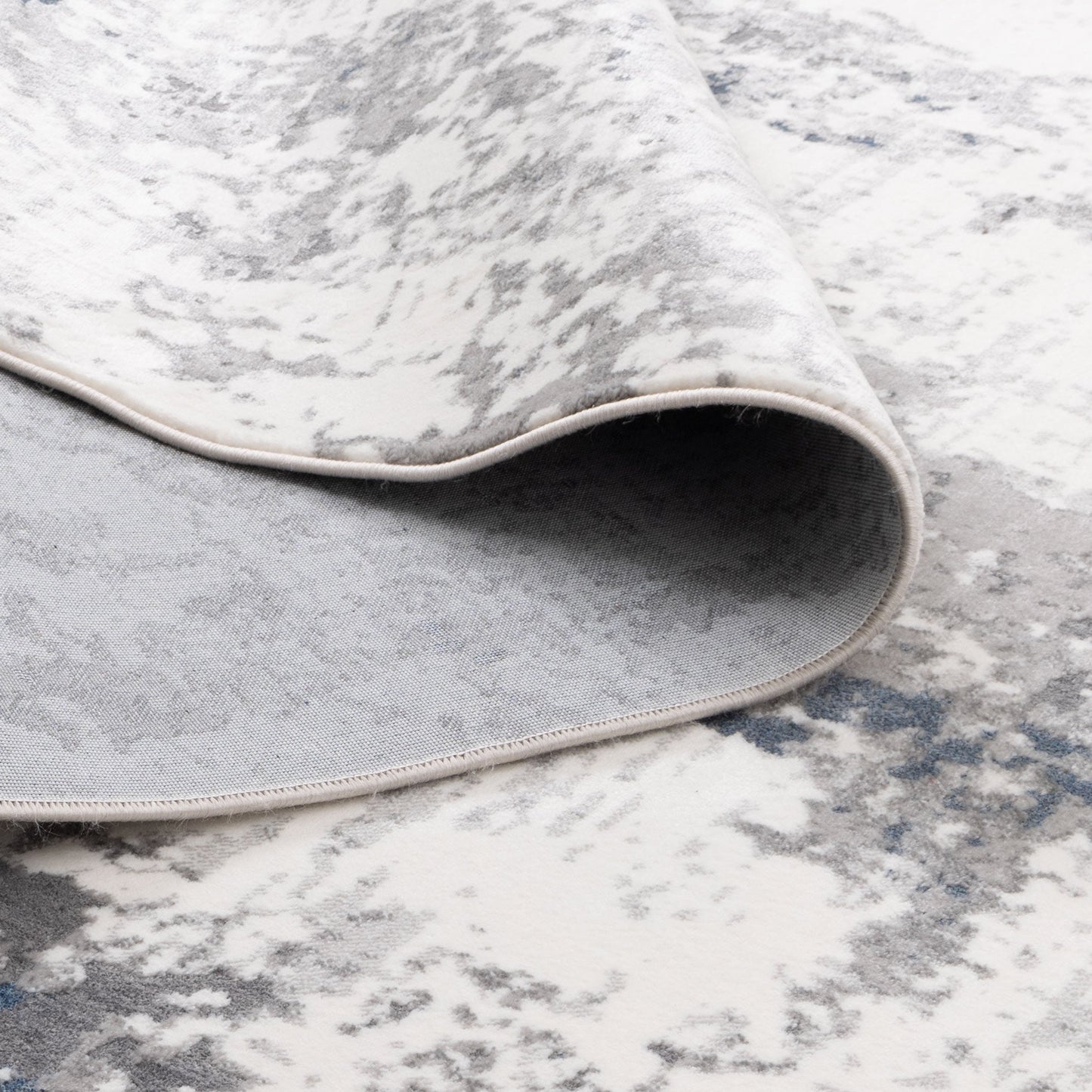 Bohemian Paradise One Modern Grey Blue Rug - 01GBLU