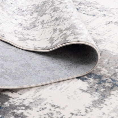 Bohemian Paradise One Modern Grey Blue Rug - 01GBLU