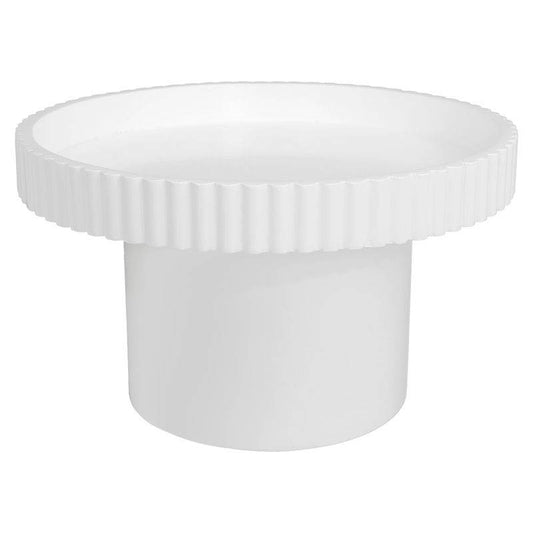 Bernadette | Fluted Timber Tray - White (Large) - Mirra Interiors