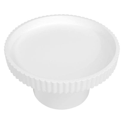 Bernadette | Fluted Timber Tray - White (Large) - Mirra Interiors
