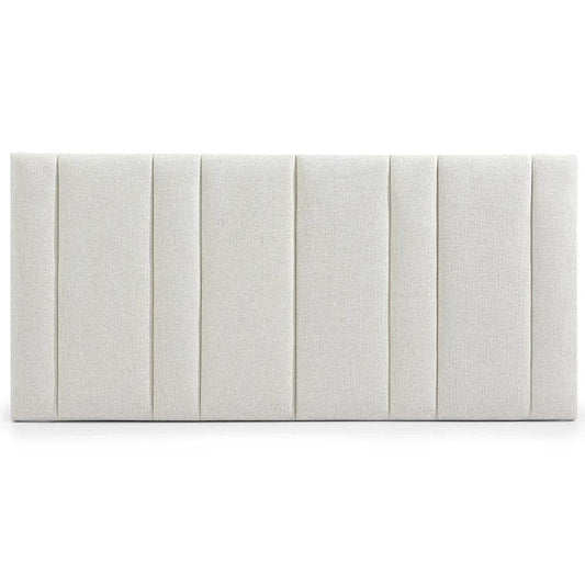 Braxton | Panelled Linen Bedhead Natural (Queen) - Mirra Interiors