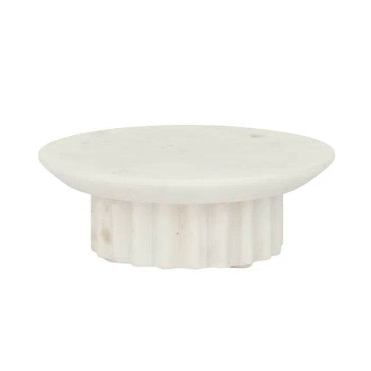 Encote White Marble Candle Plate Produc Image | Mirra Interiors