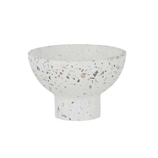 Fingal Small White Footed Terrazzo Bowl | Mirra Interiors