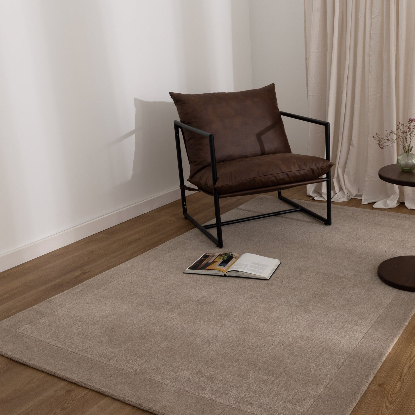 Sedona Camel Border Wool Rug