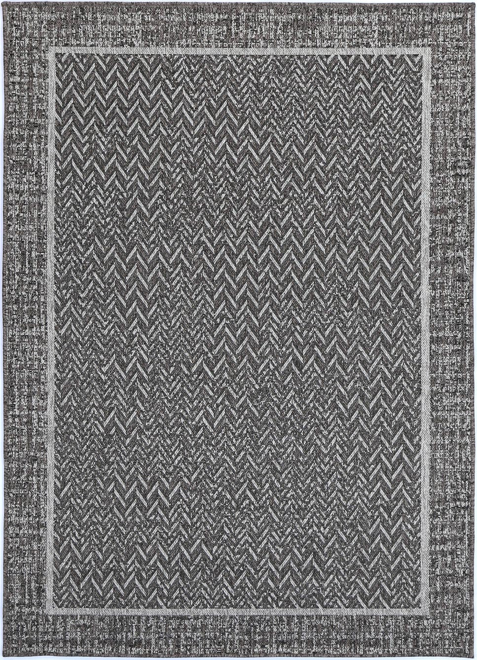 Capri | Boarder Jute Rug - Black & Natural