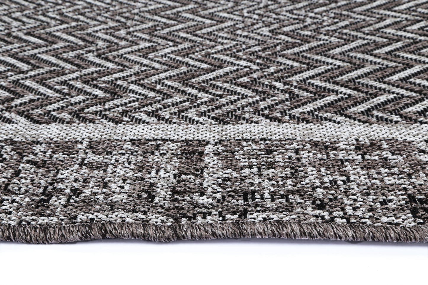 Capri | Boarder Jute Rug - Black & Natural