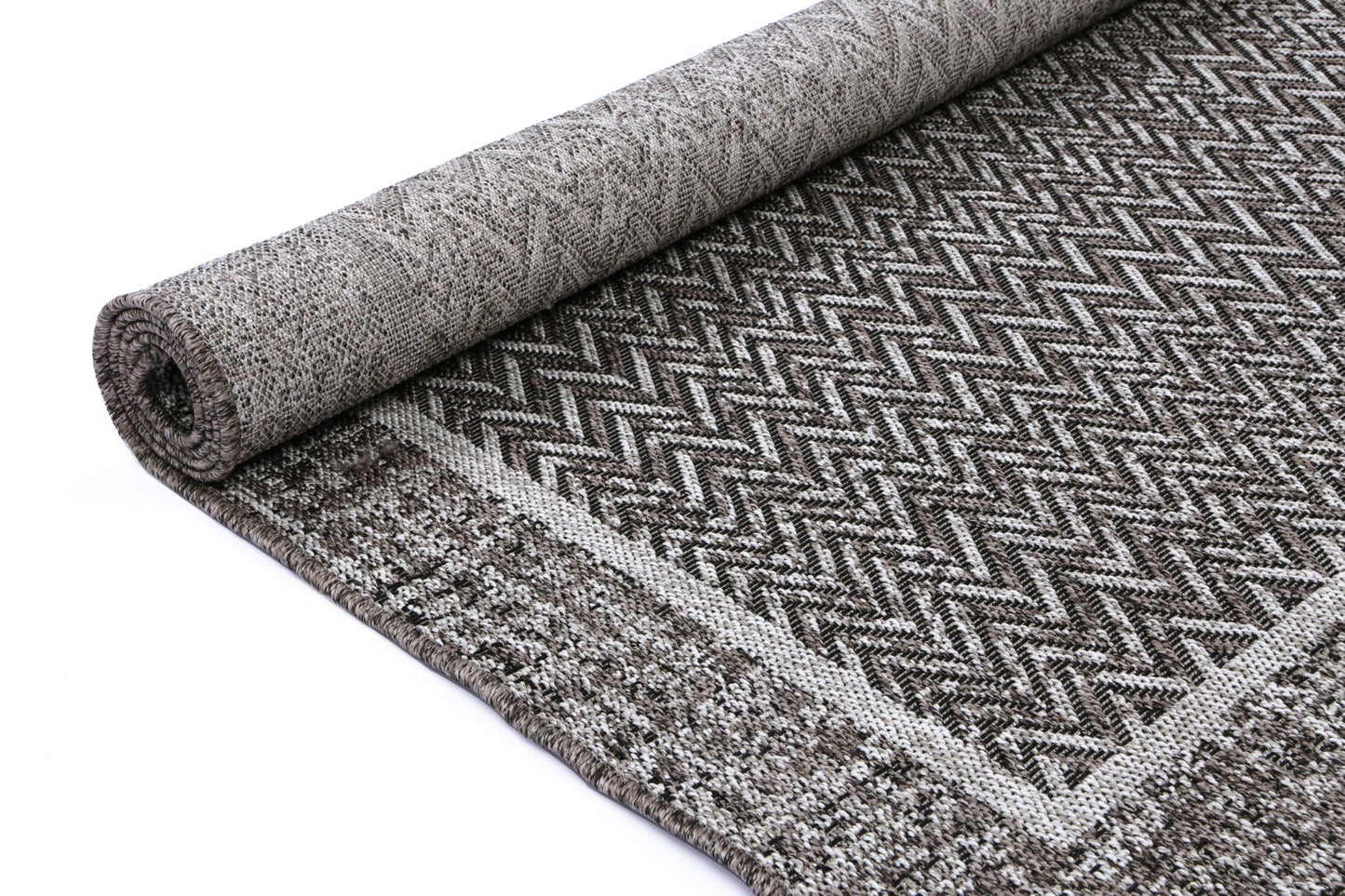 Capri | Boarder Jute Rug - Black & Natural