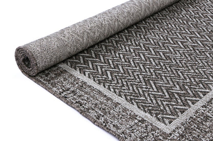 Capri | Boarder Jute Rug - Black & Natural