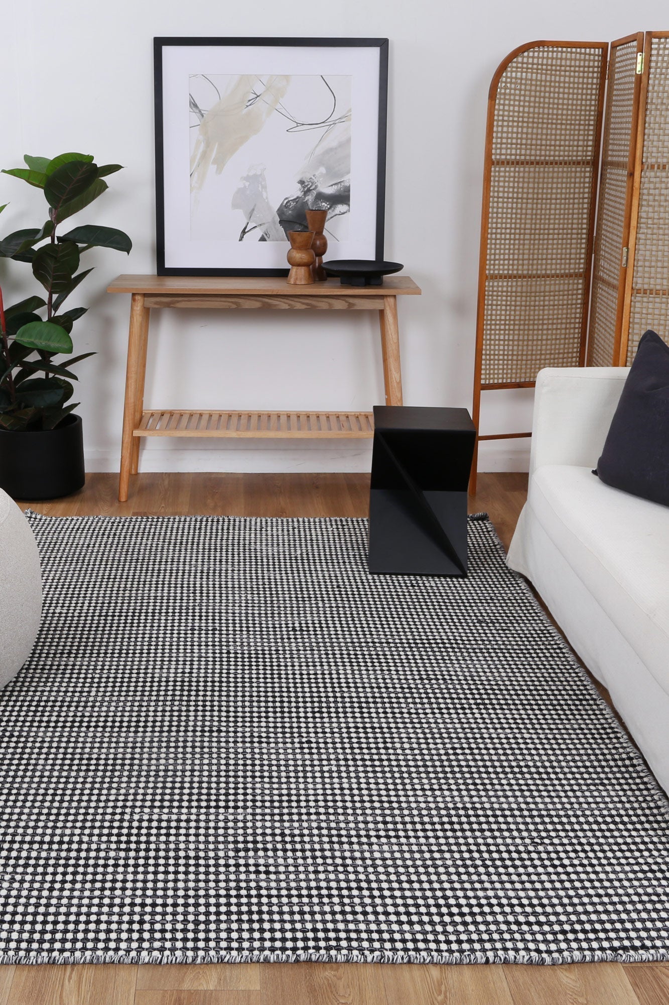 Nordic | Reversible Wool Rug - Charcoal