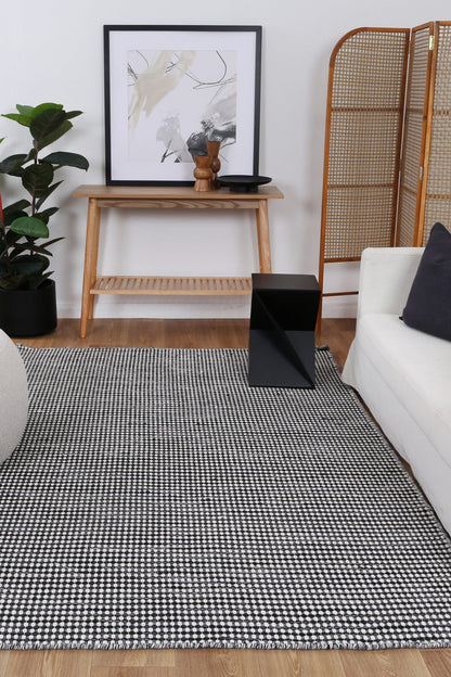 Nordic | Reversible Wool Rug - Charcoal