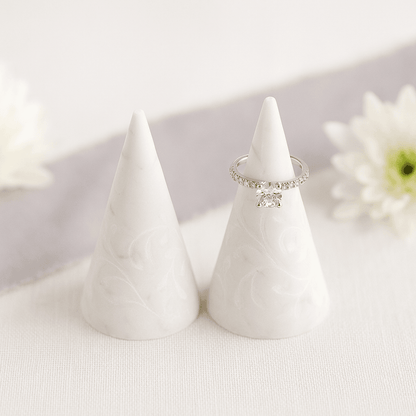 Apex | Stone Ring Holder White - Mirra Interiors