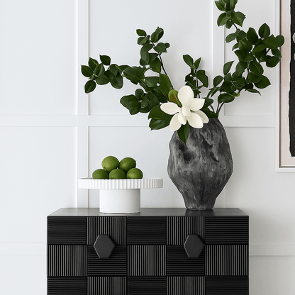 Lunette | Porcelain Vase - Charcoal - Mirra Interiors