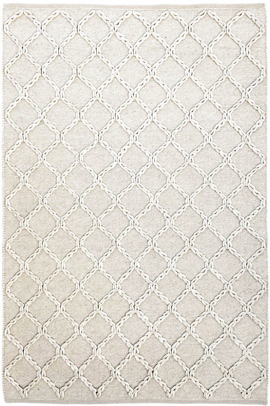 Hermes | Diamond Trellis Wool Rug Cream - Mirra Interiors