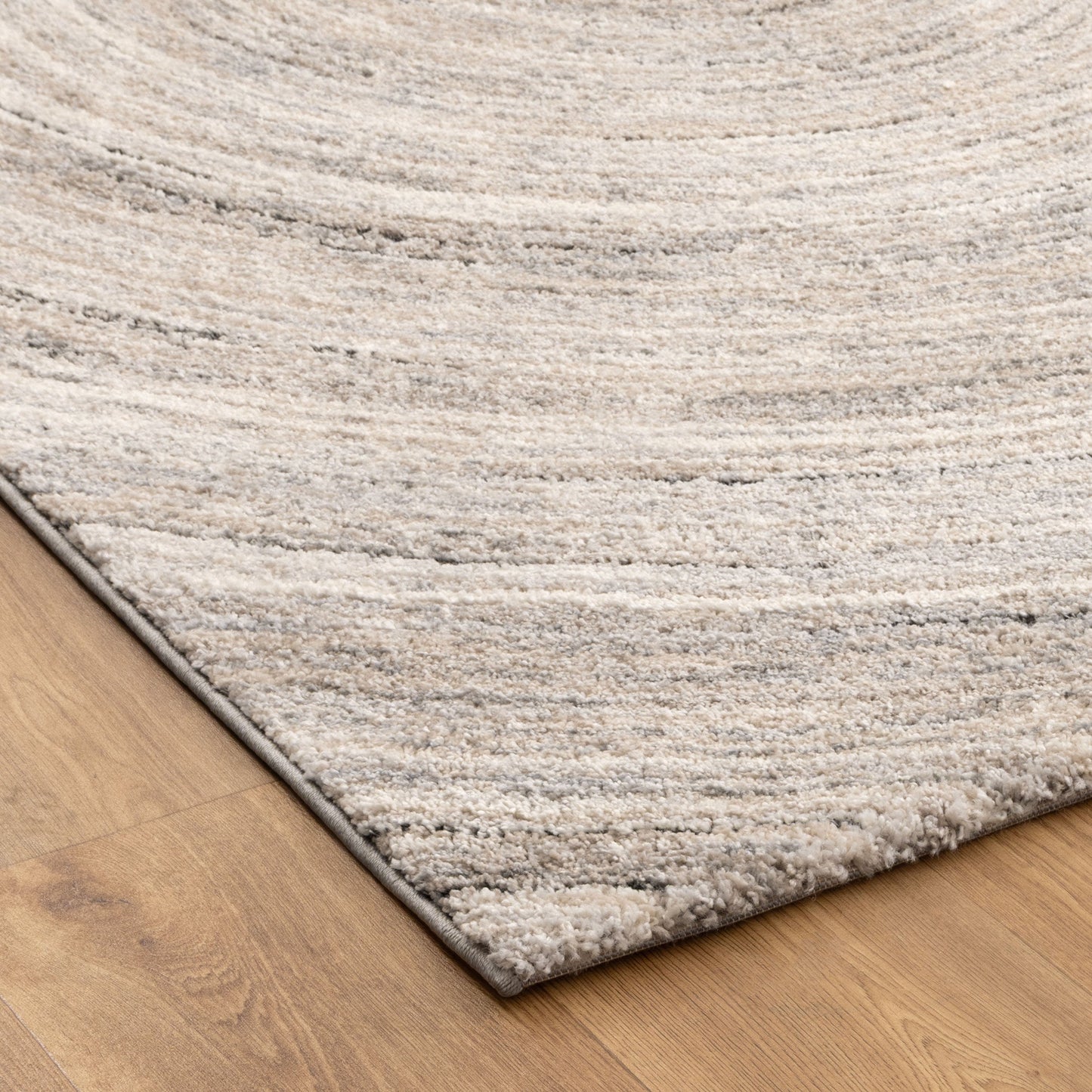 Mahli | Modern Ripple Rug - Grey Beige