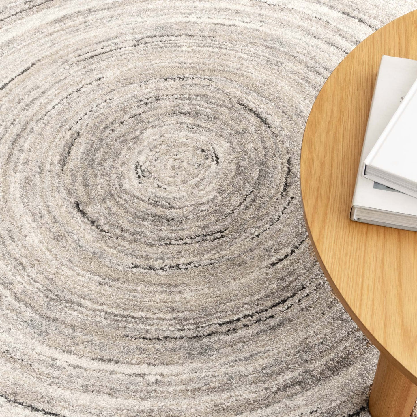 Mahli | Modern Ripple Rug - Grey Beige