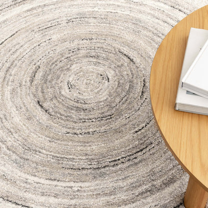 Mahli | Modern Ripple Rug - Grey Beige