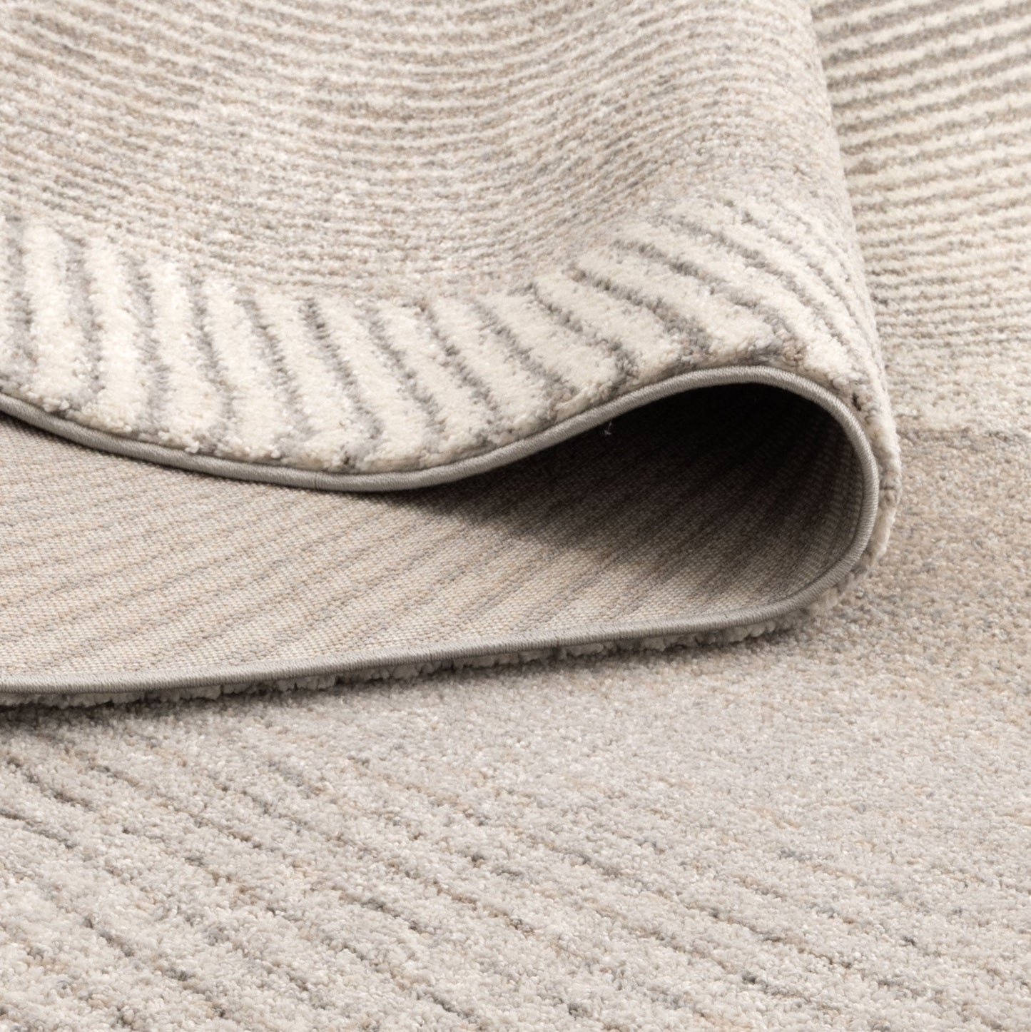 Mahli | Abstract Contour Rug - Grey Beige