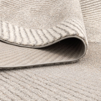 Mahli | Abstract Contour Rug - Grey Beige