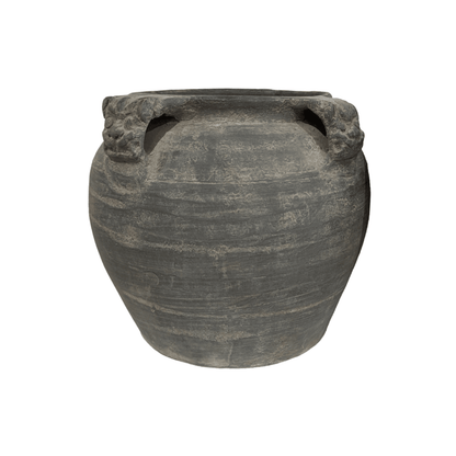 Ming | Antique Pot with Handles Grey - Mirra Interiors