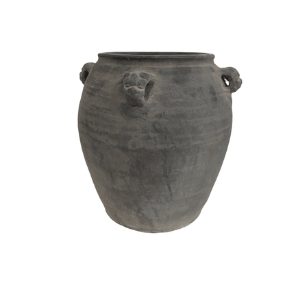 Ming | Antique Pot with Handles Grey - Mirra Interiors