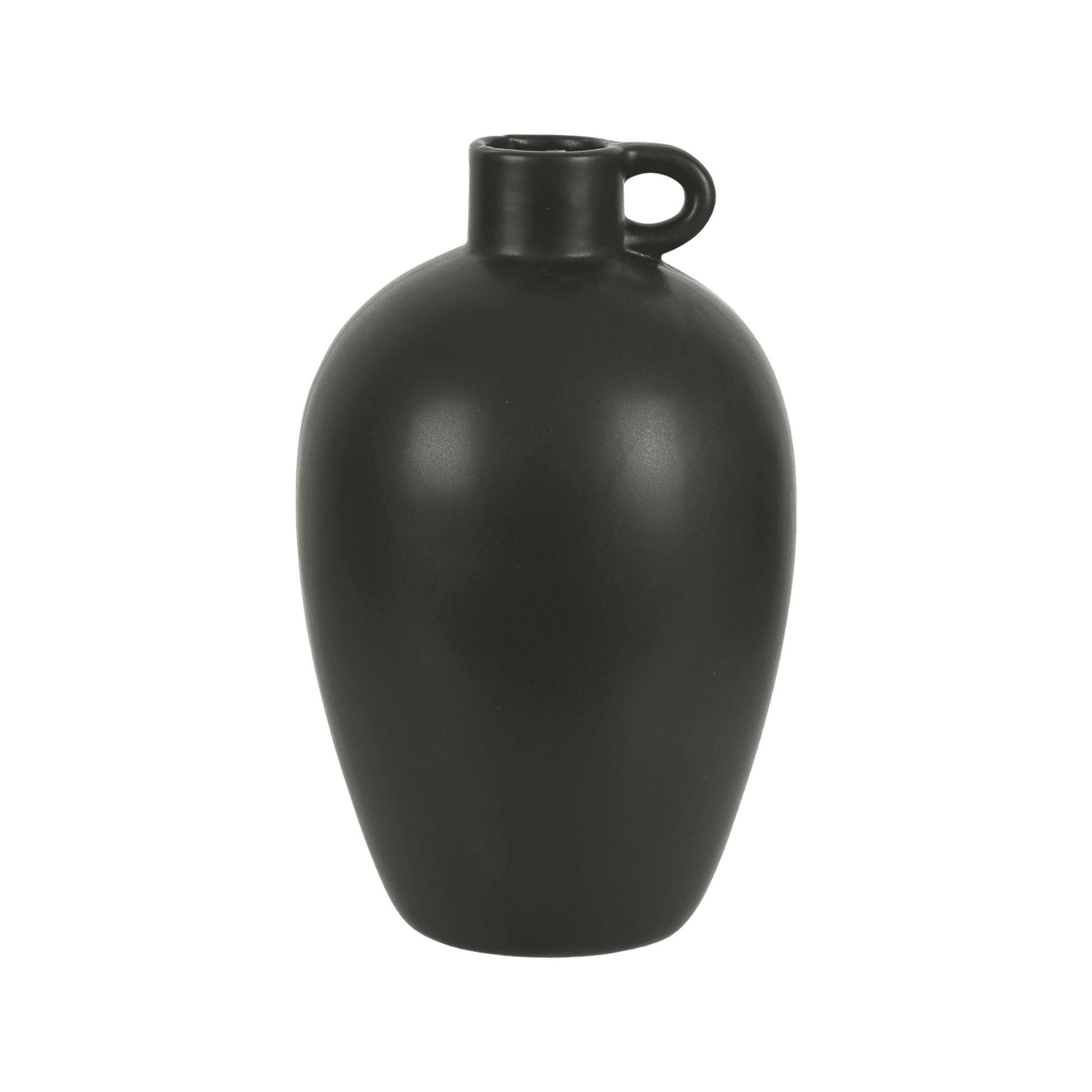 Tasha | Porcelain Jug Vase Black - Mirra Interiors
