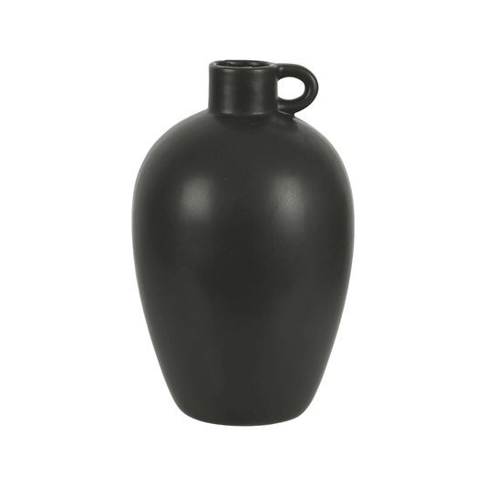 Tasha | Porcelain Jug Vase Black - Mirra Interiors