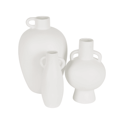 Tasha | Porcelain Jug Vase Ivory White - Mirra Interiors
