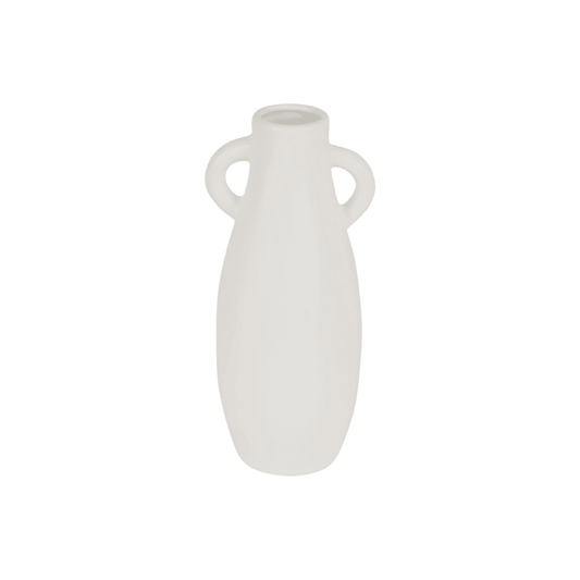 Maxim | Porcelain Handle Vase Ivory - Mirra Interiors