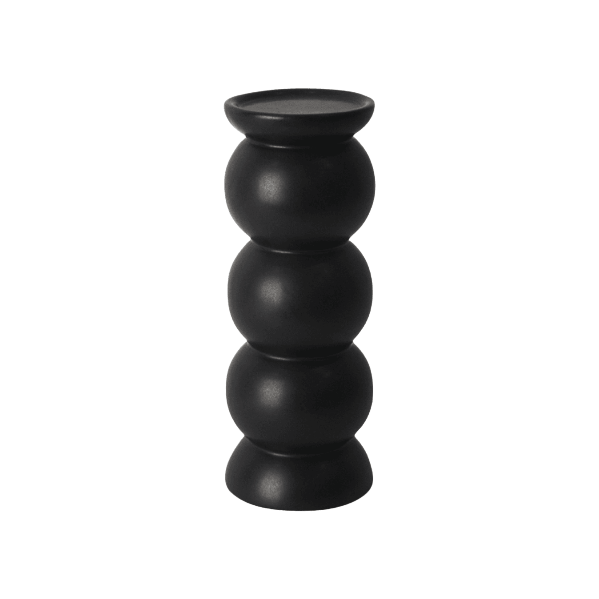 Warham | Ceramic Bubble Candle Stand Black - Mirra Interiors