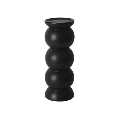 Warham | Ceramic Bubble Candle Stand Black - Mirra Interiors