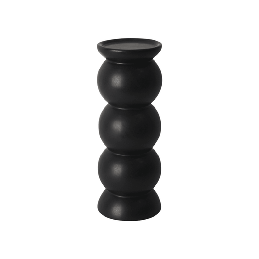 Warham | Ceramic Bubble Candle Stand Black - Mirra Interiors