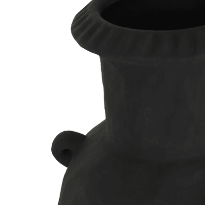 Keld | Terracotta Urn Vase Black - Mirra Interiors