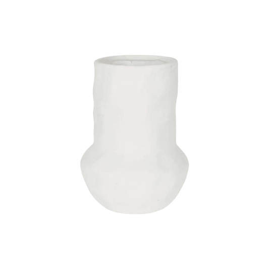 Cyrone | Organic Belly Vase White - Mirra Interiors